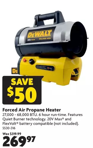 Home Hardware Forced air propane heater offer
