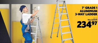 Home Hardware 7' grade 1 aluminum 3-way ladder offer
