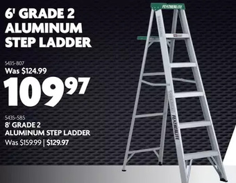 Home Hardware 6' grade 2 aluminum step ladder | 8' grade 2 aluminum step ladder offer