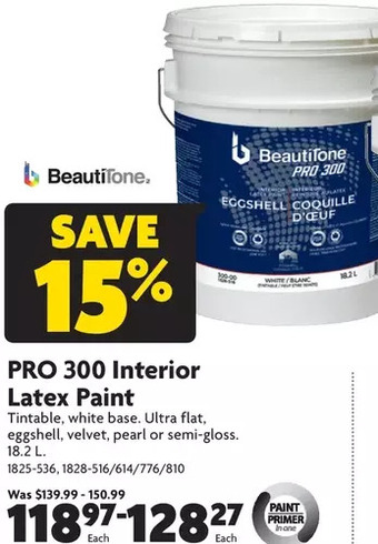 Home Hardware Pro 300 interior latex paint offer