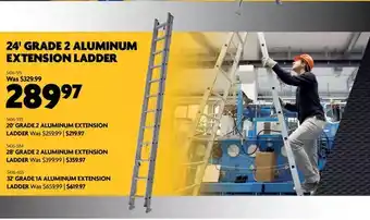 Home Hardware 24' grade 2 aluminum extension ladder | 20' grade 2 aluminum extension ladder | 28' grade 2 aluminum extension ladder | 32" g offer