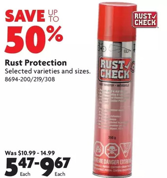 Home Hardware Rust protection offer