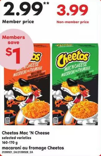 Independent Grocer Cheetos mac 'n cheese offer