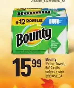 Independent Grocer Bounty paper towel offer