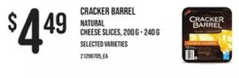 Independent Grocer Cracker barrel natural cheese slices offer