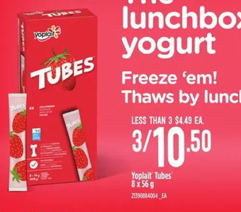 Independent Grocer Yoplait tubes offer