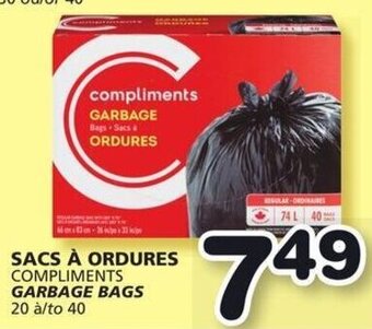 IGA Compliments Garbage Bags offer