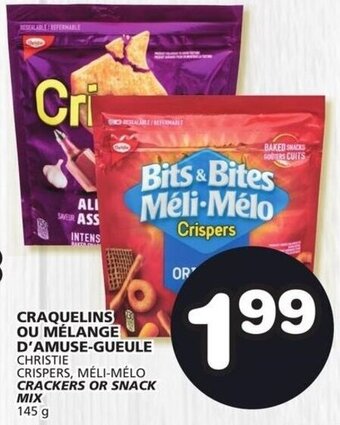 IGA Christie Crispers Crackers or Snack Mix 145 g offer