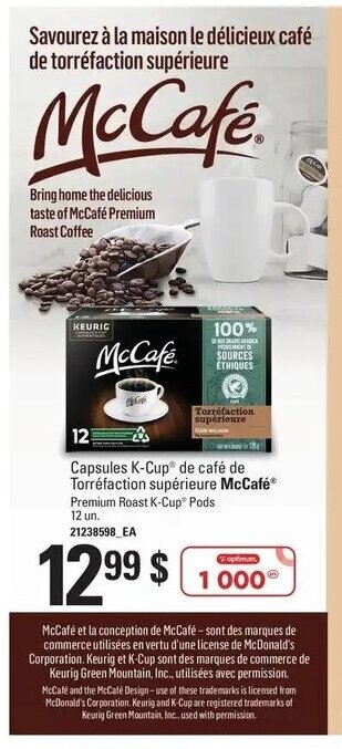 Provigo McCafe Premium Roast K-Cup Pods offer
