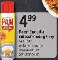 Provigo Pam Enduit à Cuisson Cooking Spray 140-170 g offer