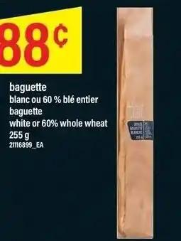 Maxi Baguette White or 60% Whole Wheat 255 g offer