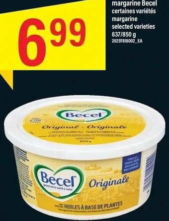 Maxi Becel Margarine 637/850 g offer