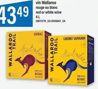 Maxi Wallaroo Red or White Wine 4L offer