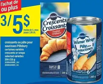 Maxi Pillsbury Crescents or Wraps 200-235g offer