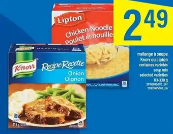 Maxi Knorr or Lipton Soup Mix 113-338 g offer