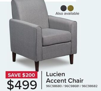 Leon's Lucien accent chair - light grey offer