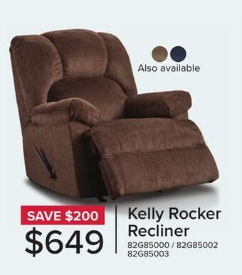 Leon's Kelly rocker recliner - chocolate offer