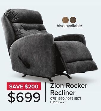 Leon's Zion rocker recliner - slate offer
