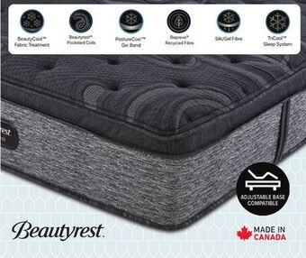 Leon's Beautyrest world class majesty medium queen mattress offer