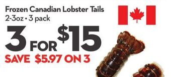 Longo's Frozen canadian lobster tails offer