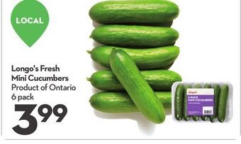 Longo's Longo's fresh mini cucumbers offer