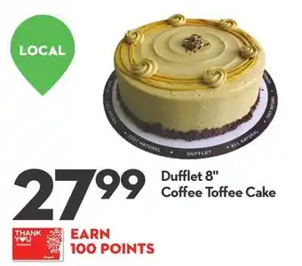 Longo's Dufflet 8" coffee toffee cake offer