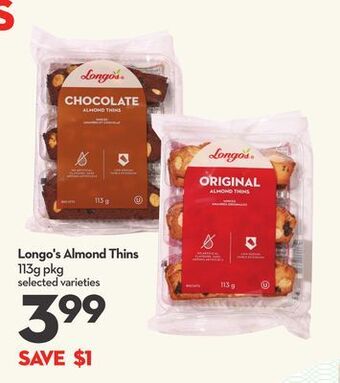Longo's Longo's almond thins offer