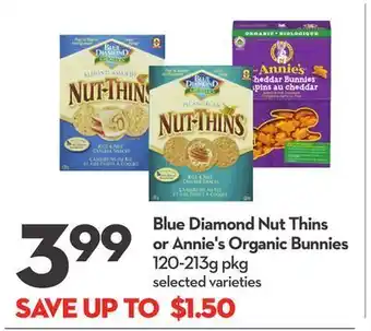 Longo's Blue diamond nut thins or annie's organic bunnies offer