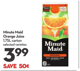 Longo's Minute maid orange juice offer