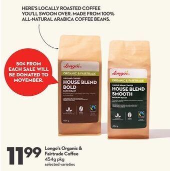 Longo's Longo's organic & fairtrade coffee offer