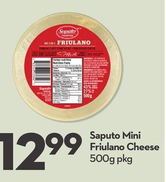Longo's Saputo mini friulano cheese offer