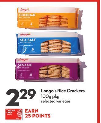 Longo's Longo's rice crackers offer