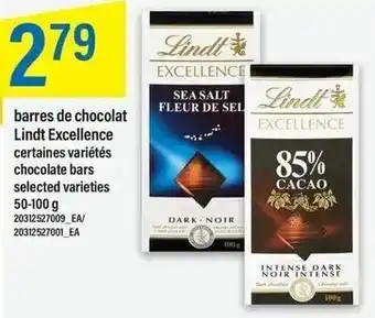 Maxi Lindt Excellence Chocolat Bars 50-100 g offer