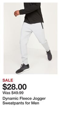 Old Navy Dynamic fleece jogger sweatpants for men offer