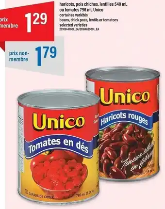 Maxi Unico Lentilles 540 ml, Tomatoes 796 ml offer