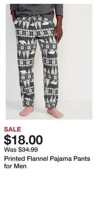 Old Navy Printed flannel pajama pants for men offer