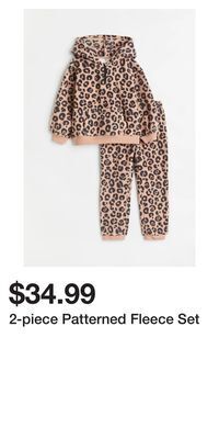 H&M 2-piece patterned fleece set offer