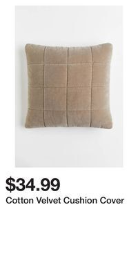 H&M Cotton velvet cushion cover offer