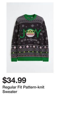 H&M Regular fit pattern-knit sweater offer