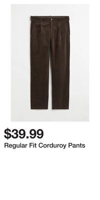 H&M Regular fit corduroy pants offer