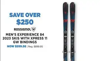 Sporting Life Rossignol men's experience 84 2023 skis with xpress 11 gw bindings offer