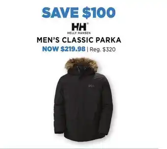Sporting Life Helly hansen men's classic parka offer