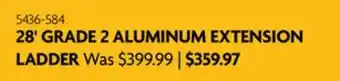 Home Hardware 28' grade 2 aluminum extension ladder offer
