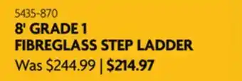 Home Hardware 8' grade 1 fibreglass step ladder offer