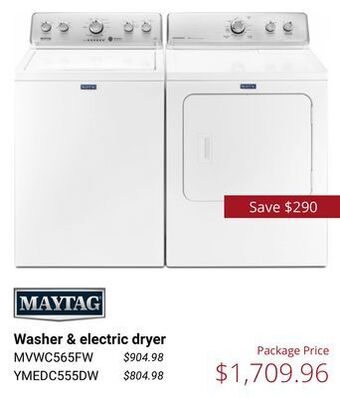 Canadian Appliance Source Maytag washer & electric dryer offer