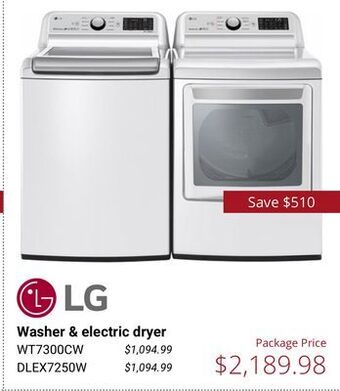 Canadian Appliance Source Lg washer & electric dryer offer