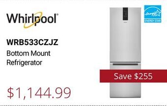 Canadian Appliance Source Whirlpool bottom mount refrigerator offer