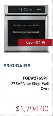 Canadian Appliance Source Frigidaire 27 self clean single wall oven offer