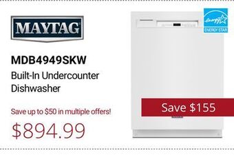 Maytag built-in undercounter dishwasher