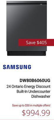 Canadian Appliance Source Samsung 24 ontario energy discount built-in undercounter dishwasher offer